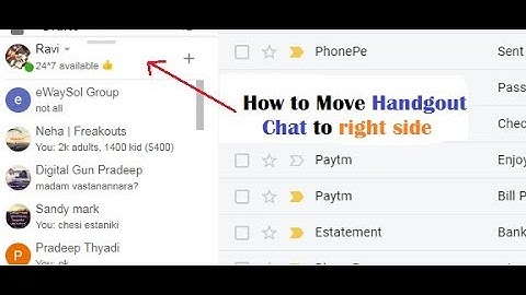 How to move Hangouts to Right side