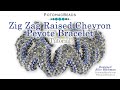 Zig Zag Raised Chevron Peyote Bracelet- DIY Jewelry Making Tutorial by PotomacBeads