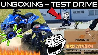 Mini Quad 125 / 110cc - Unboxing - Full Assembly - Instructions - test drive KXD ATV from RV-RACING