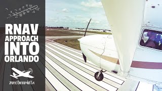 Flying an RNAV Approach into Orlando Executive in a Cessna 172.