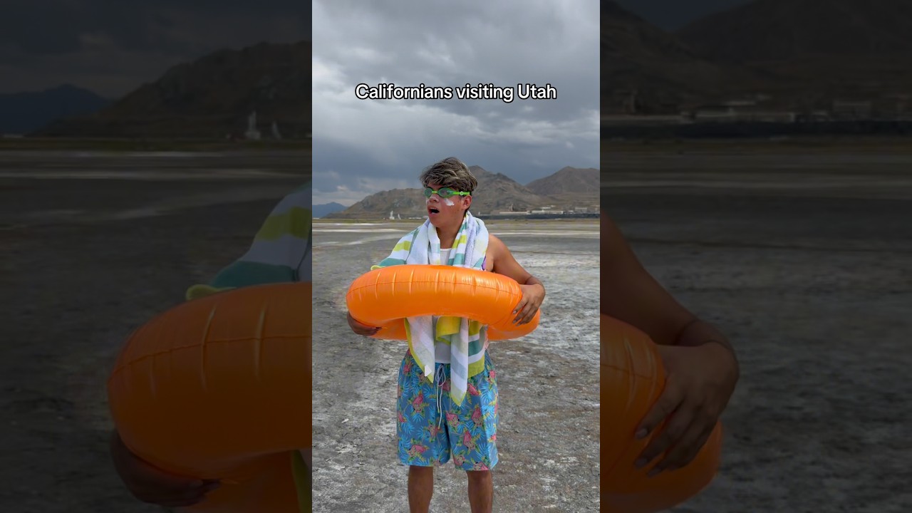 Californians visting Utah 😂 #comedy #travel #utah #beach