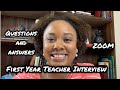 First Year Teacher Interview + Zoom Interview + Lesson Plan I Education Major Vlog