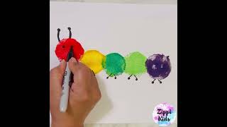 Beautiful Caterpillar Art For Springthis Sponge Art Is Super Easy For Kids To Do