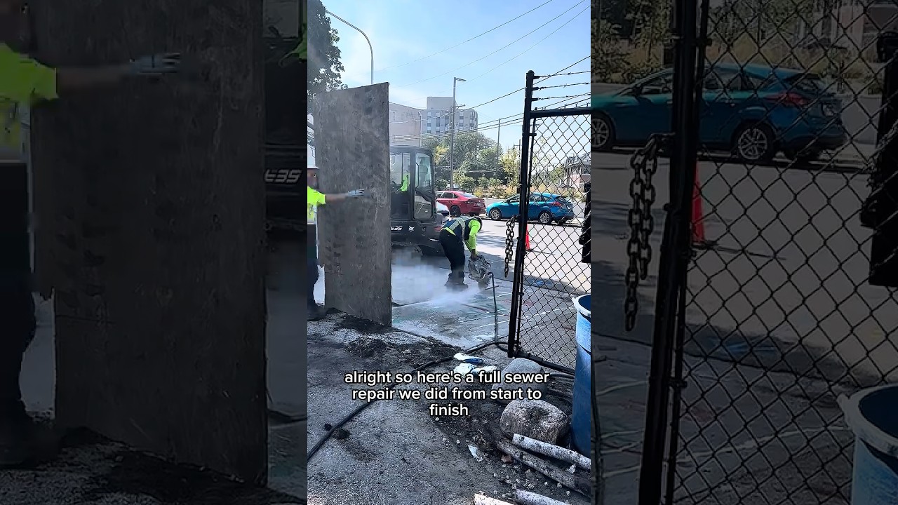 “Old Pipe Out, New Sewer Line In 🔧💦"