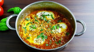 شكشوكه اللحم التركيه بالفلفل الحار II ( بيض مع الطماطم ) - Amazing Hot Turkish Meat Shakshuka