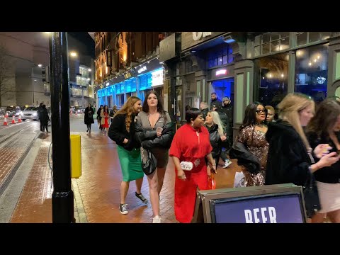 Central Birmingham Nightlife | Broad St - Brindley Place - Victoria Square - New St | England 2022