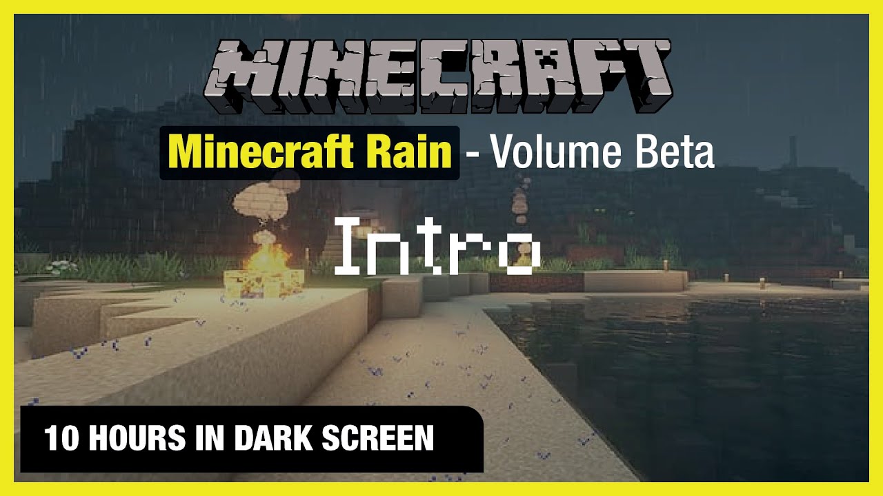 🎧 Minecraft Rain | Intro | Minecraft Music | 10 Hours in Dark Screen