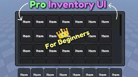 How to make Inventory UI for beginners | Roblox Studio