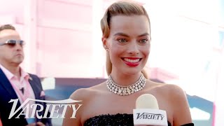 Margot Robbie Gets Excited About Taking a Picture With Nicki Minaj at the Barbie Premiere