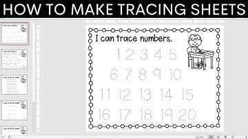 Teacher PowerPoint Tutorial: How to make your own tracing worksheets & download free tracing fonts
