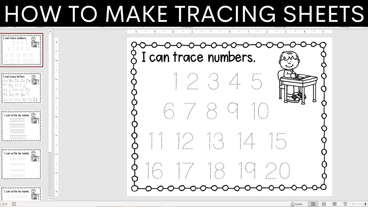 Make Your Own Tracing Worksheets - Printable Form, Templates and Letter