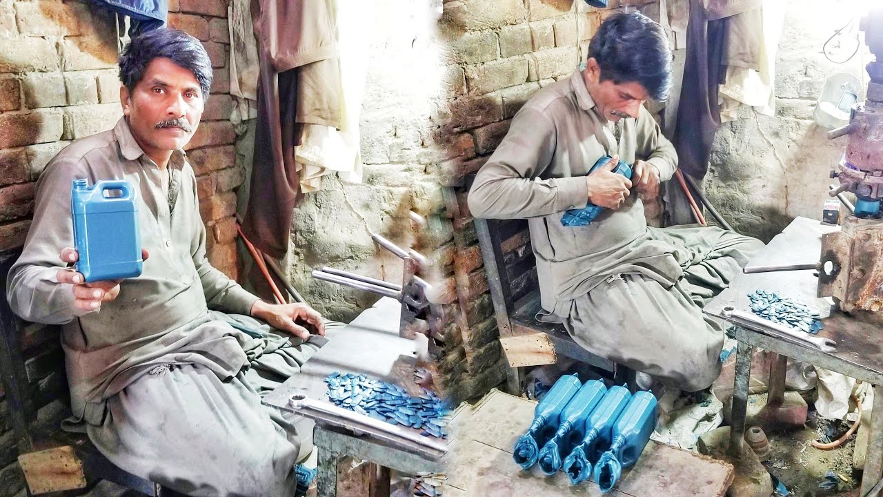 500'ml Oil Cans Making in a Factory | How to Make Plastic Cans