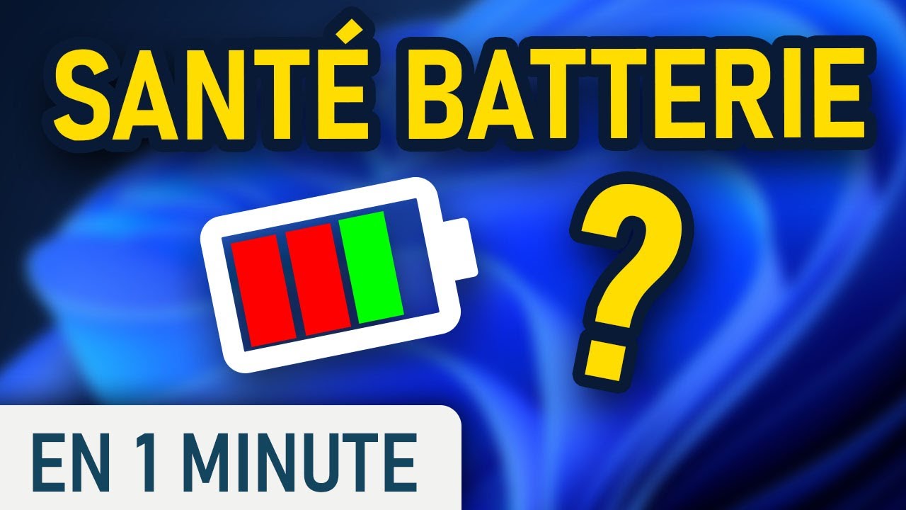 Connaitre le niveau d'usure de la batterie de son Portable. [Replay] - SOSPC