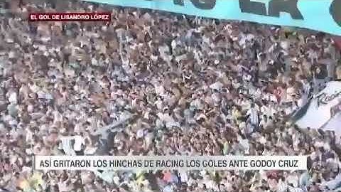 Racing Club 3 - 0 Godoy Cruz / Los goles desde la tribuna, 18/2/2019