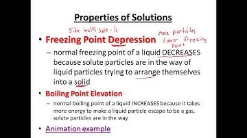 Chemistry 14.4 Colligative properties