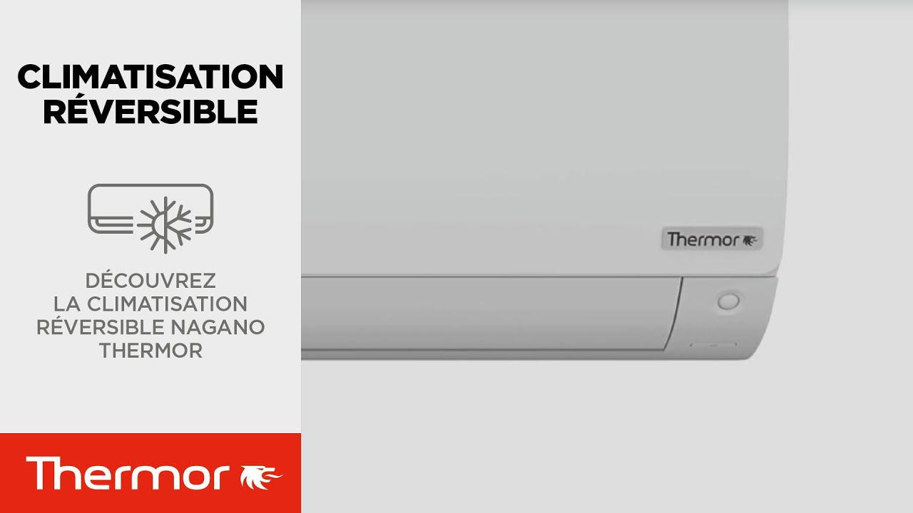 Climatiseur Réversible Monosplit Nagano By Thermor - 12000 BTU, R32, Classe A++ - Blanc