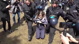 Police intervention at "Support Gaza" camp in BERLIN