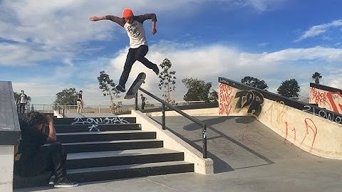 Late Back Foot Varial Heelflip Boardslide A Rail!! - WTF - Morgan Lassley
