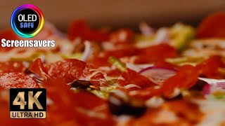 Pizza Screensaver - 8 Hours - 4K - Oled Safe
