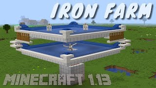 How to Make an Iron Farm in Minecraft Update Aquatic 1.13 | Updated Iron Farm Tutorial by Avomance