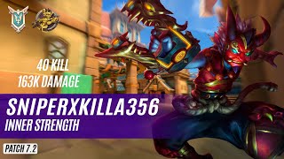 40 KILL 163K DAMAGE sniperxkilla356 TALUS PALADINS COMPETITIVE (MASTER) INNER STRENGTH