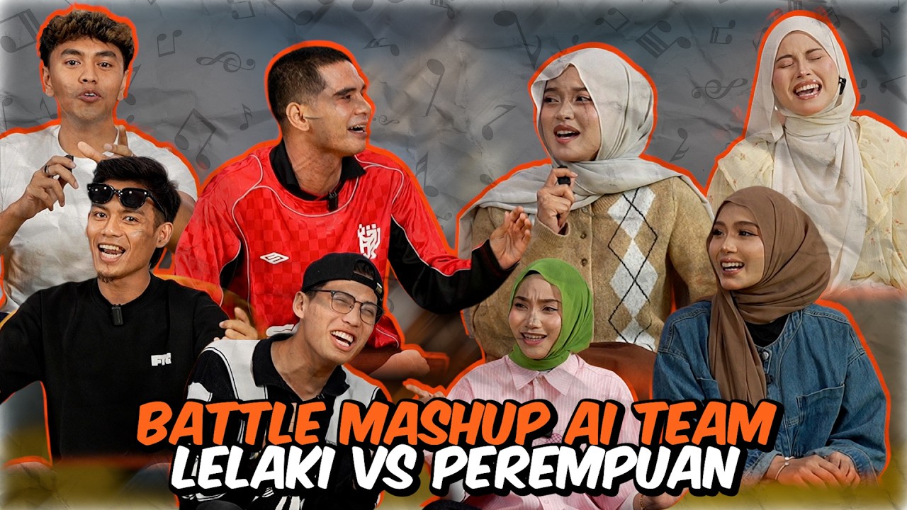 BATTLE NYANYIAN MASHUP LELAKI VS PEREMPUAN AI TEAM !!!