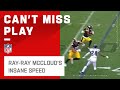 Rayray mccloud shows insane speed on 58yd rush