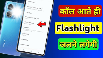 How to enable calls on flashlight light in vivo t2 \ Flashlight on calls and sms vivo t2 5g