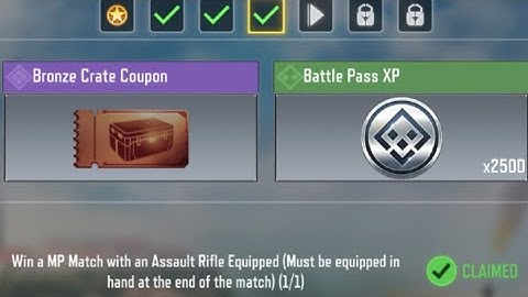 COD Mobile Win a MP Match with an Assault Rifle Equipped Task Complete