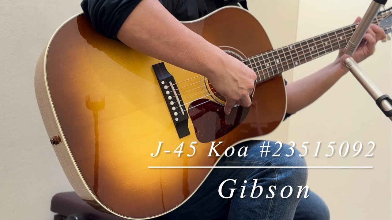 Gibson J-45 KOA -Carpathian Spruce Honey Burst- S/N:23515092