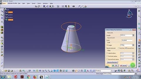 CATIA Drafted filleted pad -1