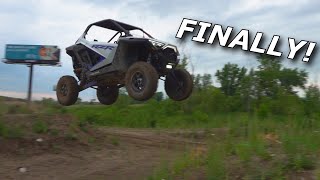 Friend gets SURPRISED with Shock Therapy RZR Pro XP springs! JUMP TIME