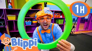 Blippi's Big Wheel and Trampoline Circus Trick | Blippi | Educational Videos For Kids