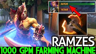RAMZES [Anti Mage] 1000 GPM Farming Machine 11 Min Battle Fury Dota 2