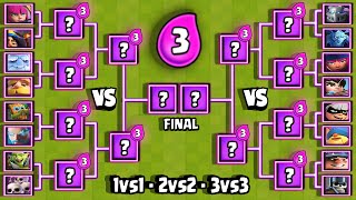 TORNEO de CARTAS de 3 de ELIXIR | 1vs1 - 2vs2 - 3vs3 | Clash Royale screenshot 4