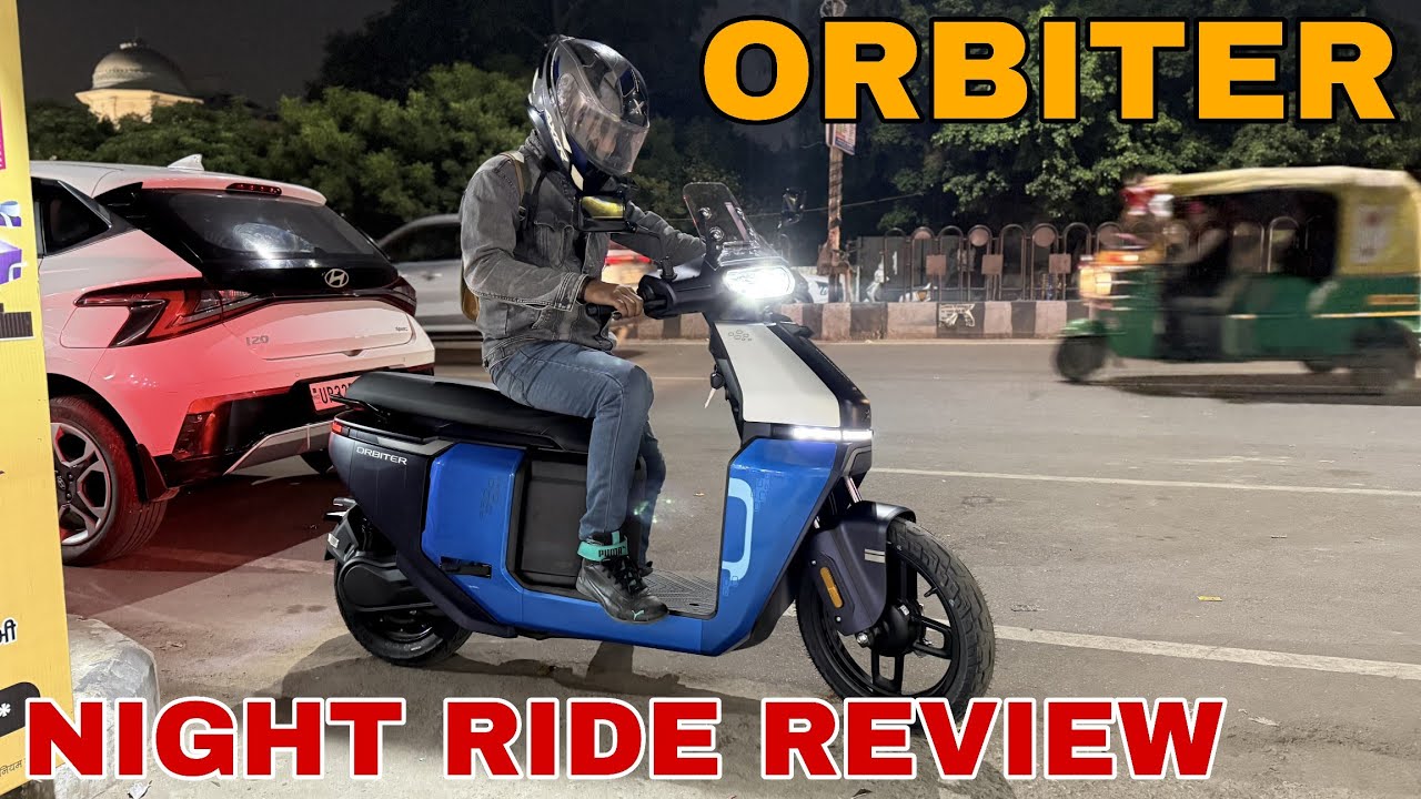 Tvs orbiter electric scooter headlight test in night ride review night ride review orbiter electric