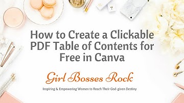 How to Create a Clickable Table of Contents PDF Using Canva