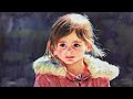 Portrait #113 - Watercolor Painting of a Backlit Girl