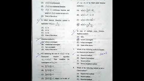 HNB B.Sc 6th sem Numerical Methods paper | shorts |