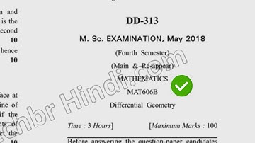 2018 Dcrust MSc Mathematics 4th Sem Differential Geometry Question Paper