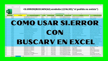 como utilizar la funcion SI.ERROR con la funcion BUSCARV en EXCEL