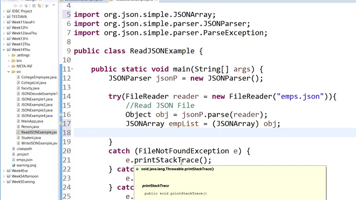 Java - read JSON file - Multiple Records