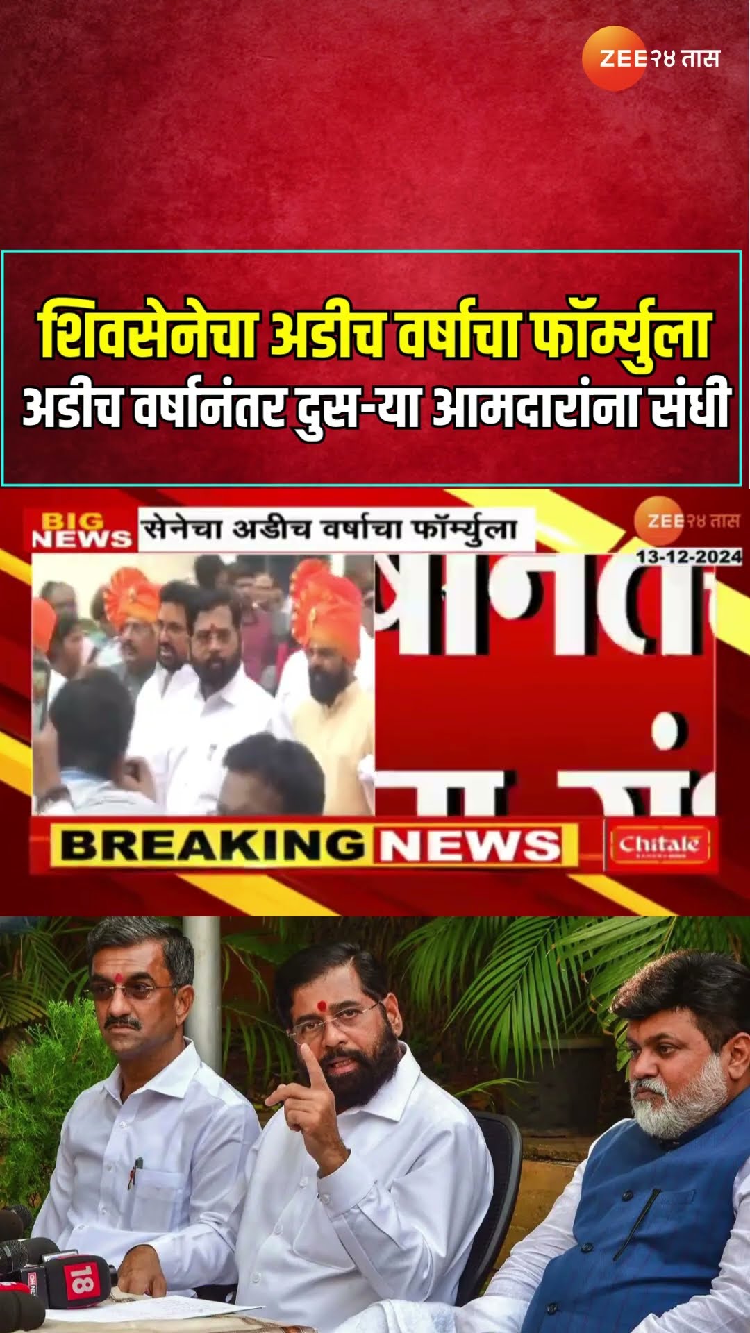 Shivsena | शिवसेनेचा अडीच वर्षाचा फॉर्म्युला ; अडीच वर्षानंतर दुस-या आमदारांना संधी