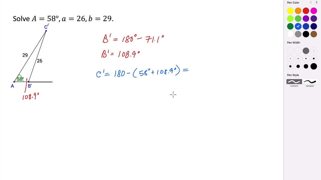 Two Triangle Case for SSA (Part 2) - YouTube