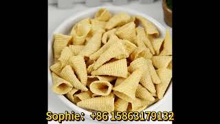 fried bugles snack pellets 4layers turtle chips extruder production line