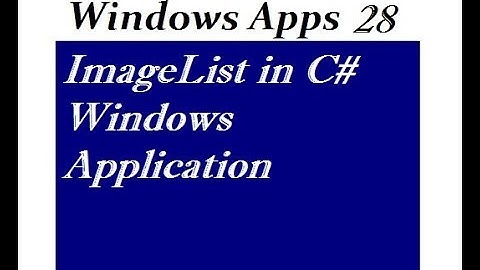 ImageList in C# Windows Application