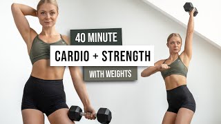 40 MIN SWEAT + STRENGTH Workout With Weights - Full body Toning & Strengthening Home Workout