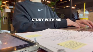 ☘️2-HOUR Study With Me KOREA study cafe 📝 No music, Real sound, keyboard typing, Pomodoro 50/10🎧