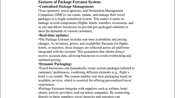 PACKAGE EXTRANET