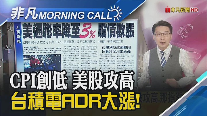 台积电ADR涨2.6%通膨再降温振奋美股 费半冲涨1.8%!热炒AI 苏姿丰将提前访台拜访供链!高盛唱空 传金监局要陆银回应｜主播邓凯铭｜【非凡Morning Call】20230713｜非凡财经新闻 - 天天要闻